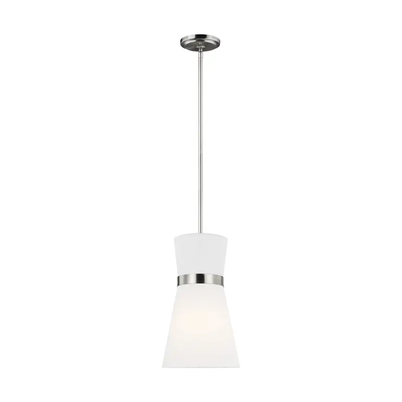 Clark One Light Pendant Brushed Nickel