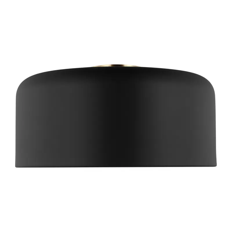 Malone One Light Flush Mount Midnight Black