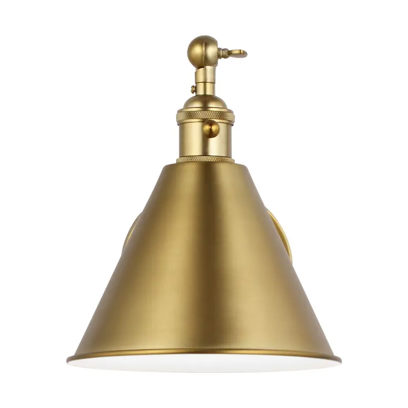 Salem One Light Wall Sconce Satin Brass