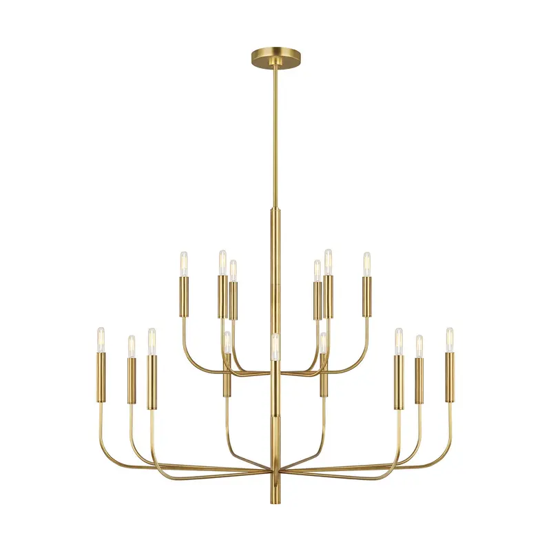 Brianna 15 Light Chandelier Burnished Brass