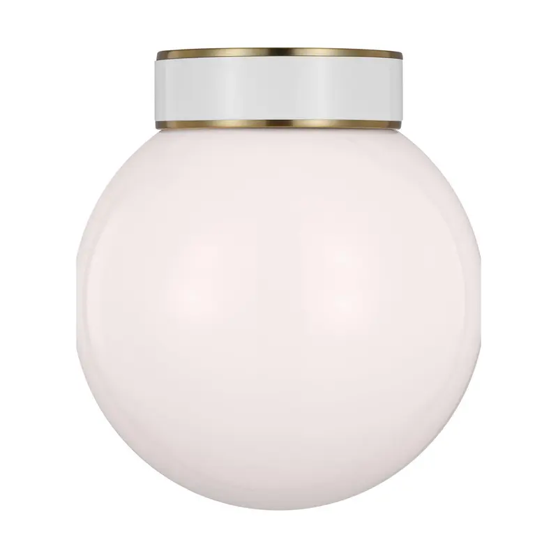 Monroe One Light Flush Mount Burnished Brass