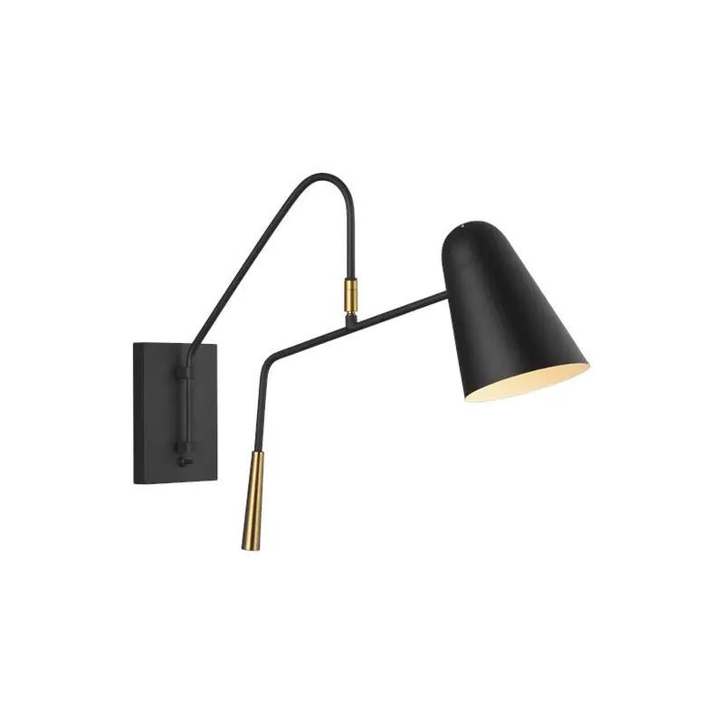 Simon One Light Wall Sconce Midnight Black