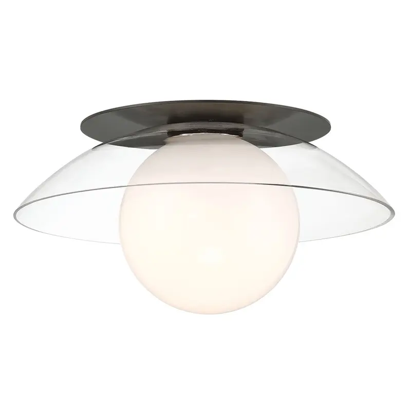 Ancona One Light Ceiling / Wall Mount Metallic Black