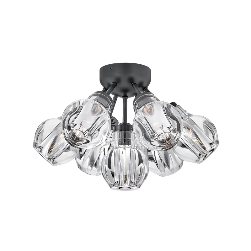 Elise LED Semi-Flush Mount Black