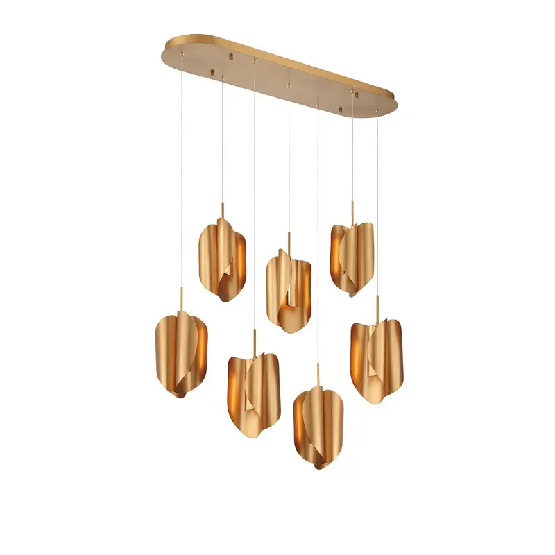 Portofino LED Chandelier Satin Gold