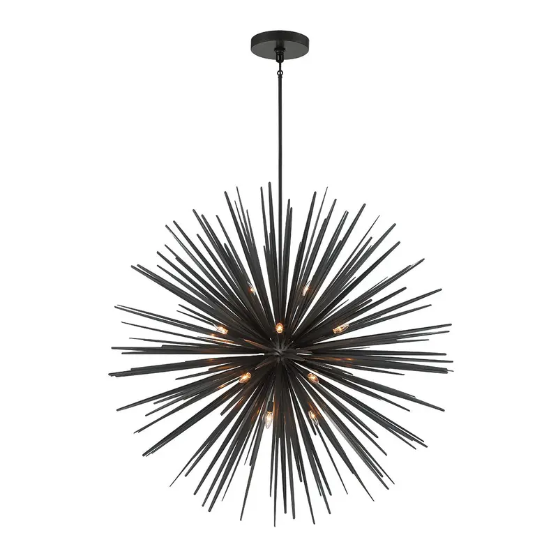 Trapani 18 Light Chandelier Metallic Black