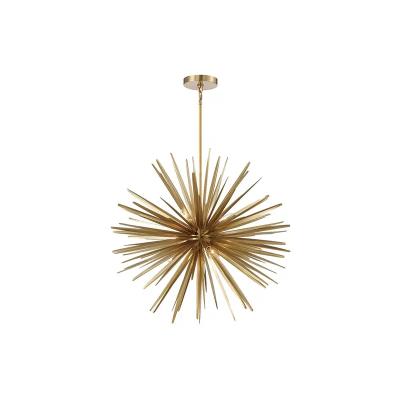 Trapani Seven Light Chandelier Soft Brass
