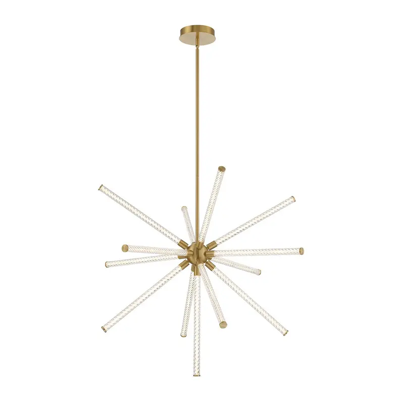 Volterra LED Chandelier Plated Brushed Gold