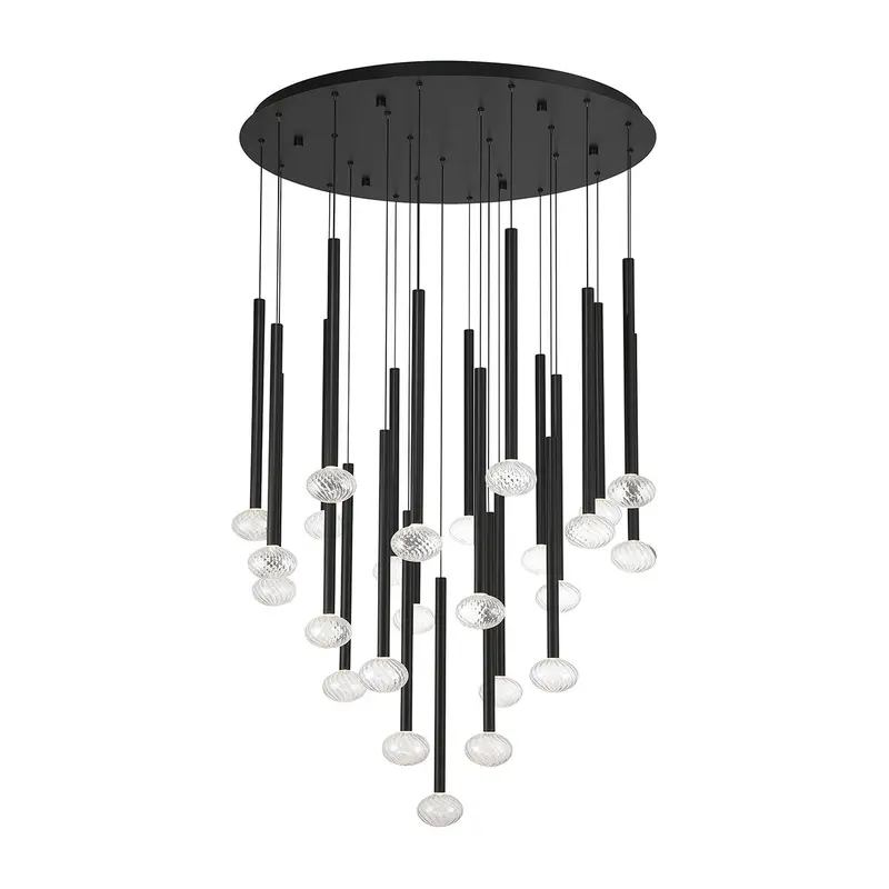 Soffio LED Chandelier Matte Black