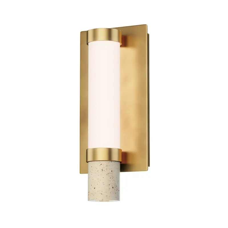 Travertine LED Wall Sconce Travertine / Gold