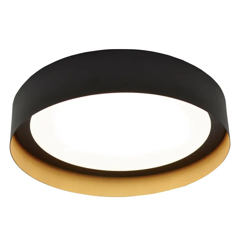 Reveal LED Flush Mount Black and Gold