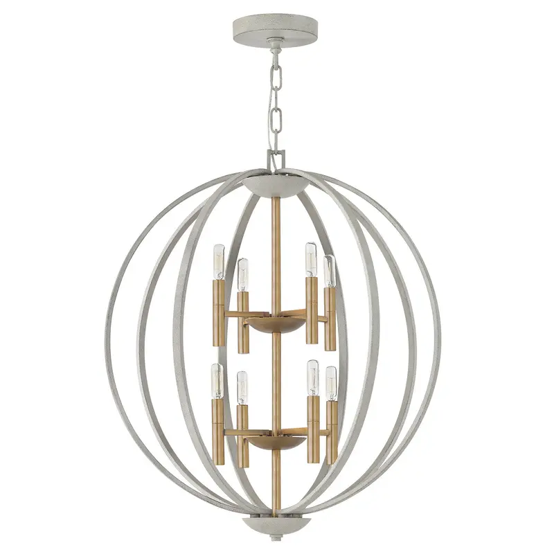 Euclid LED Foyer Pendant Cement Gray