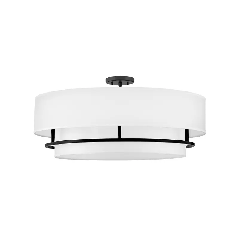 Graham LED Semi-Flush Mount Black