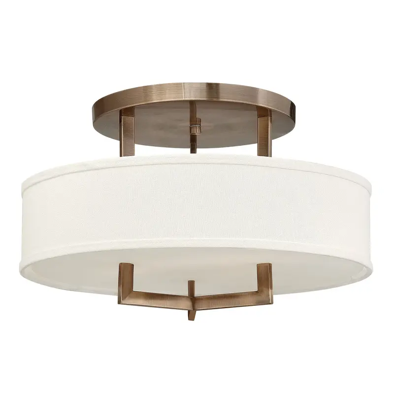 Hampton LED Semi-Flush Mount Brushed Bronze