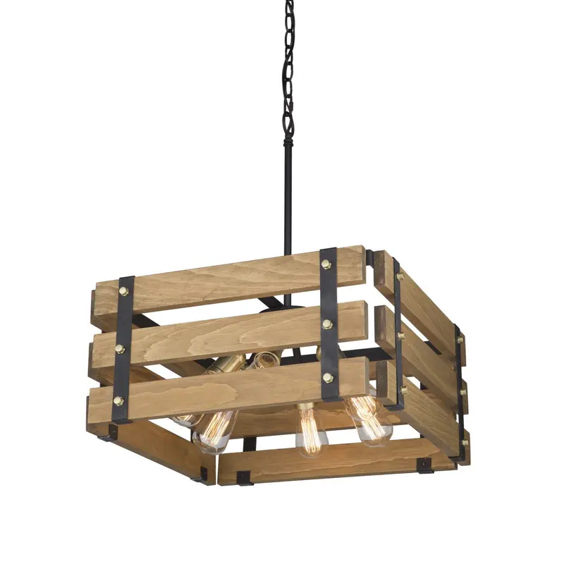 Barnyard Six Light Chandelier Honey