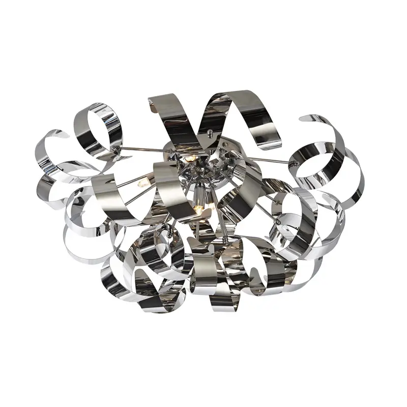 Bel Air Five Light Flush Mount Chrome