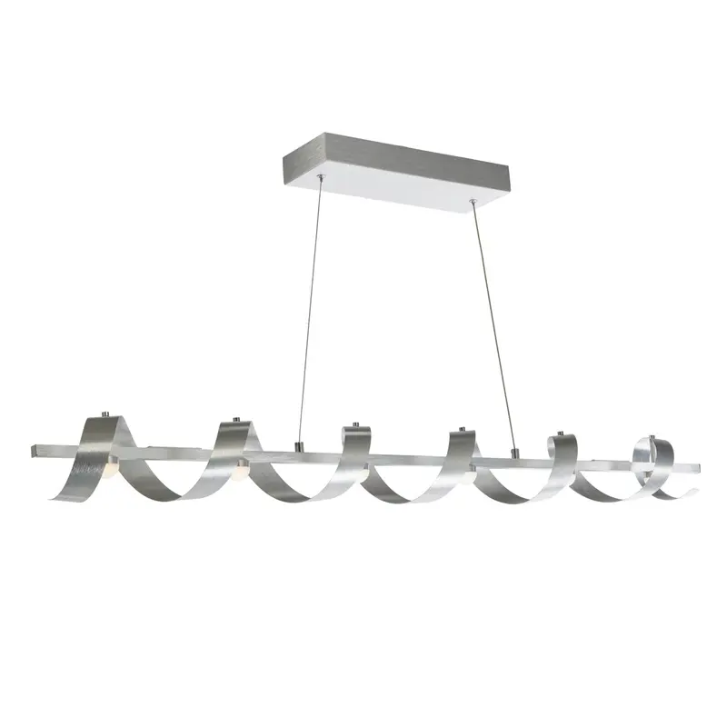 Rolling Hills LED Island Pendant Brushed Aluminum