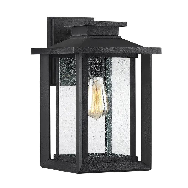 Wakefield One Light Outdoor Wall Lantern Earth Black