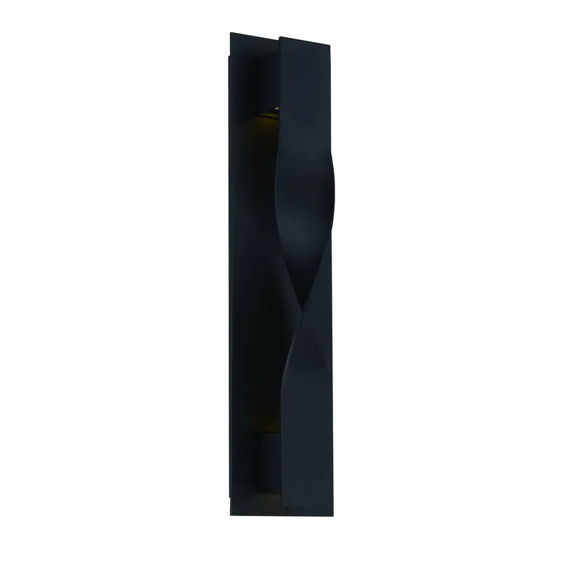 Twist LED Outdoor Wall Sconce Black