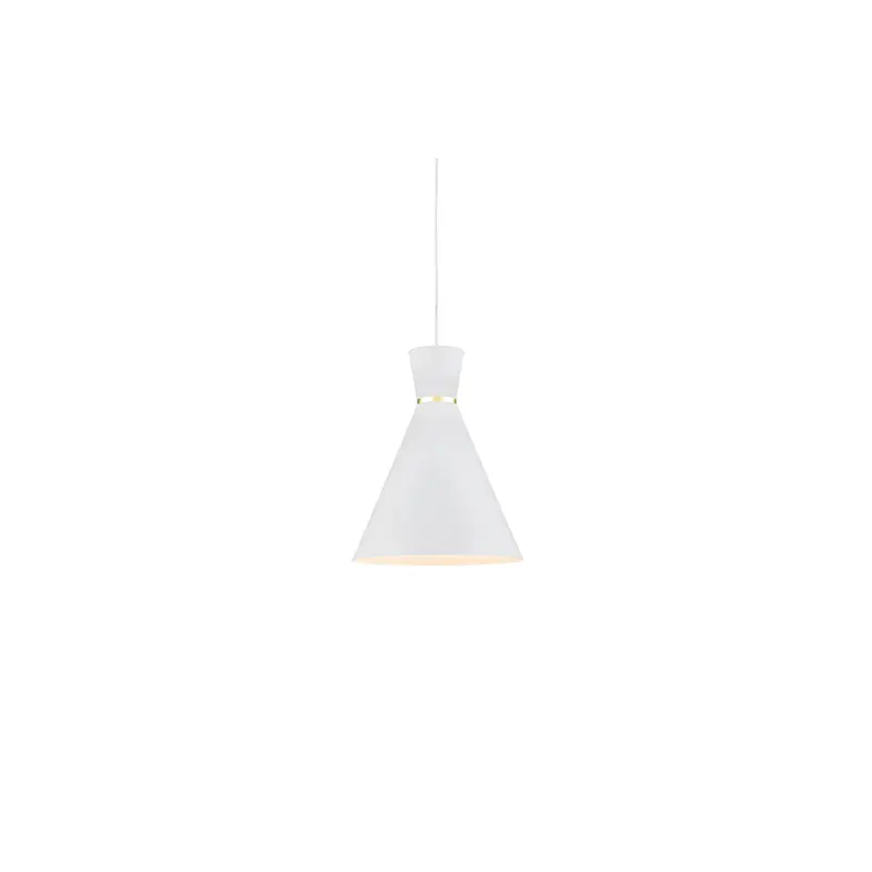 Vanderbilt One Light Pendant White With Gold Detail