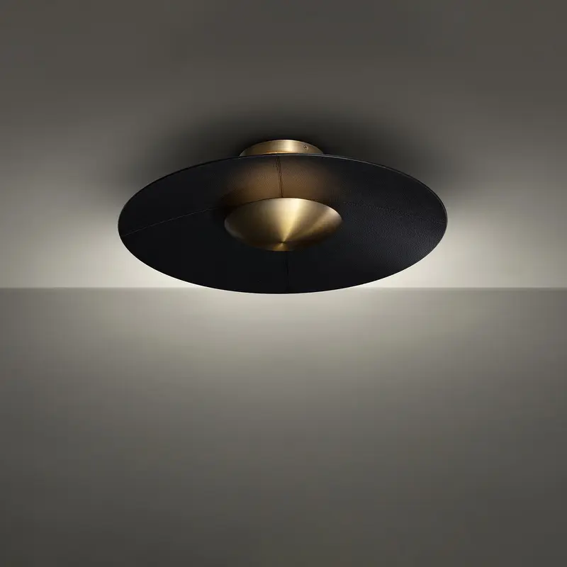 Brody LED Flush Mount Black/Aged Brass