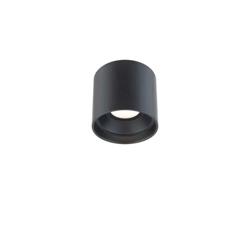 Squat LED Outdoor Flush Mount Black