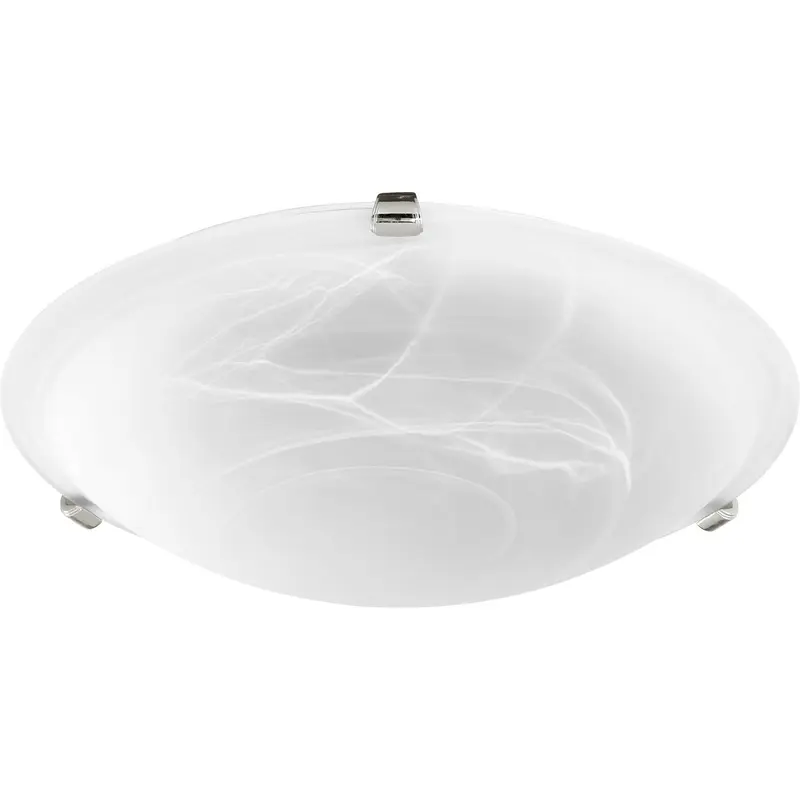 3000 Ceiling Mounts Three Light Ceiling Mount Polished Nickel w/ Faux Alabaster