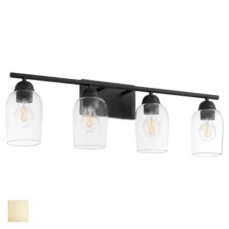 Wallinger Four Light Vanity Aged Brass