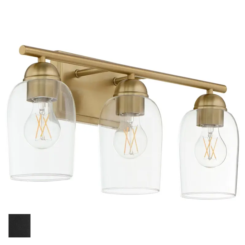 Wallinger Three Light Vanity Matte Black