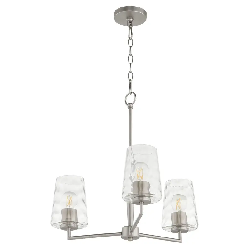 Goodwin Three Light Chandelier Satin Nickel