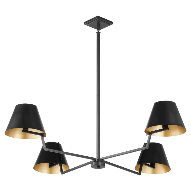 Bliss Four Light Chandelier Matte Black