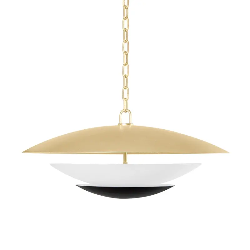 Adara Four Light Chandelier Vintage Gold Leaf And Soft Black