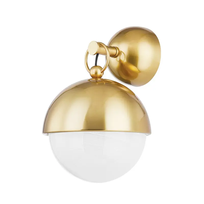 Althea One Light Wall Sconce Vintage Polished Brass