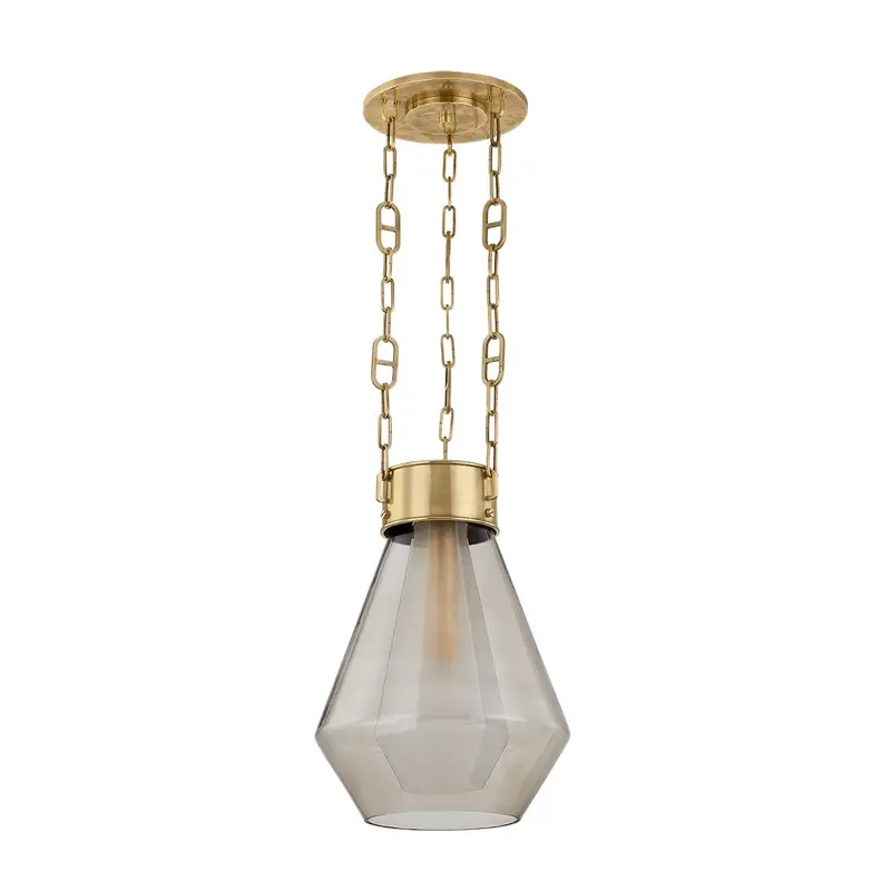 Tragus One Light Pendant Vintage Brass