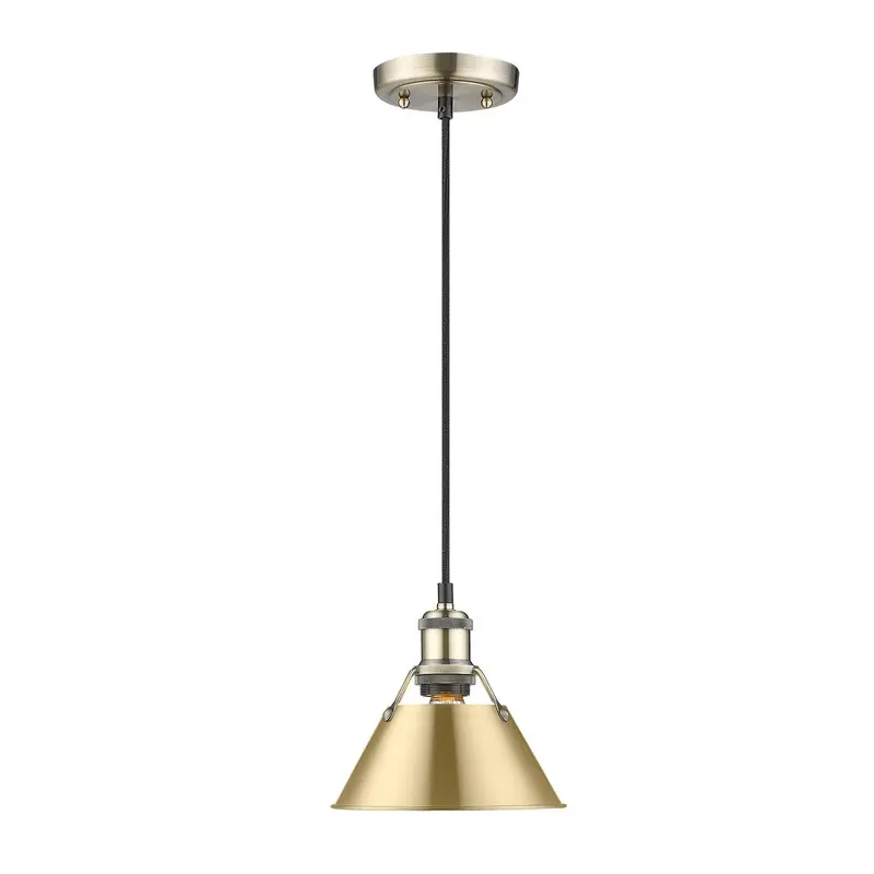 Orwell One Light Mini Pendant Aged Brass