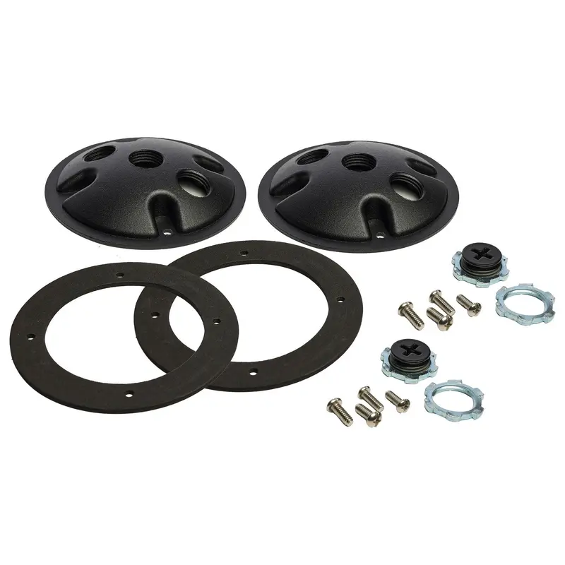 Two Light Die Cast Mounting Plate Matte Black