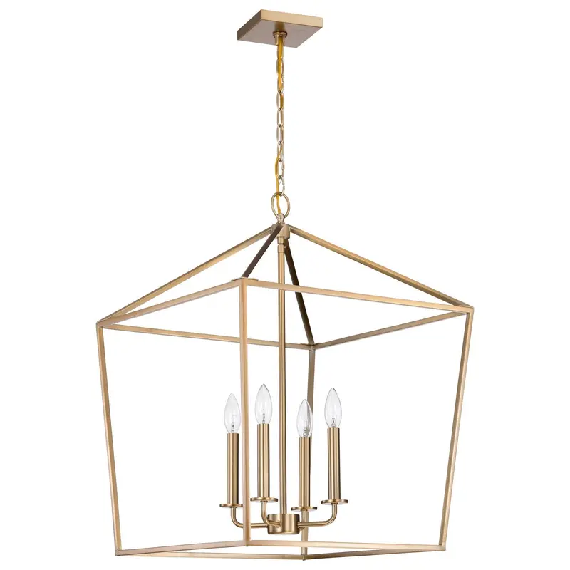 Emma Four Light Pendant Burnished Brass