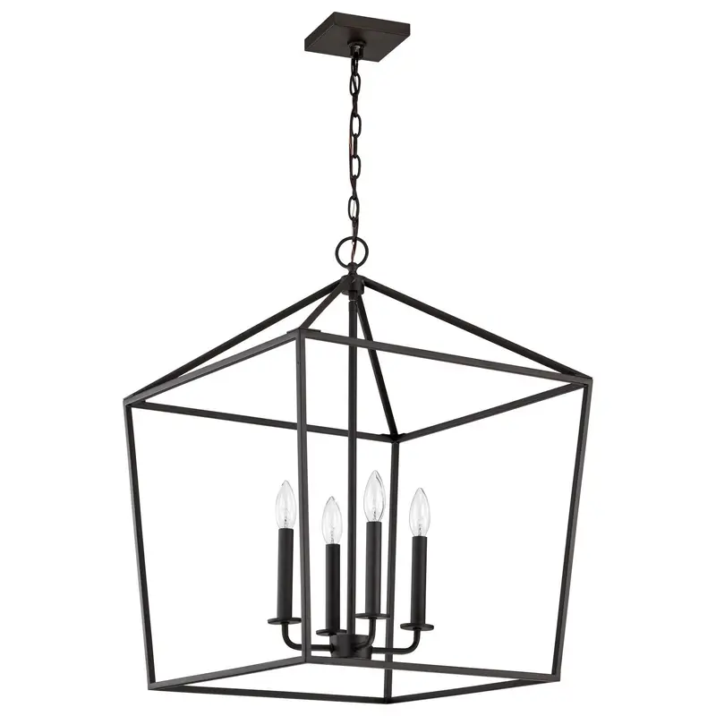 Emma Four Light Pendant Matte Black