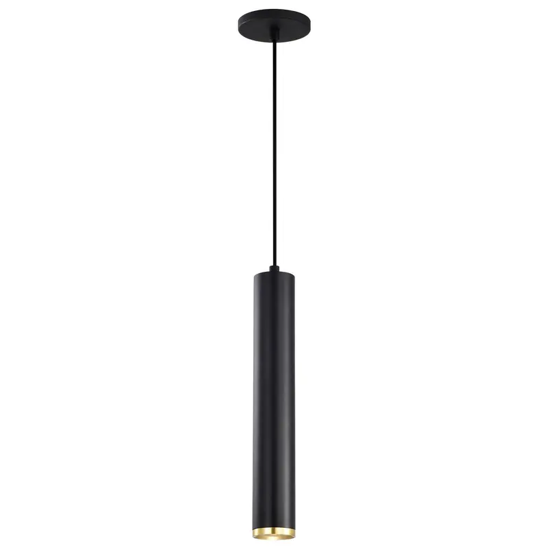 Century LED Pendant Matte Black / Brushed Brass