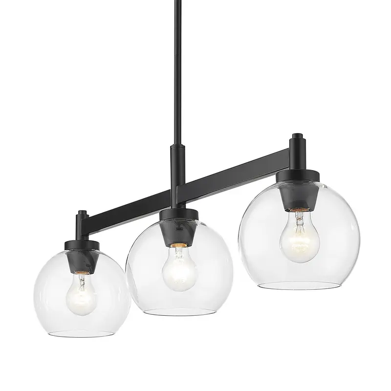 Galveston Three Light Linear Pendant Matte Black