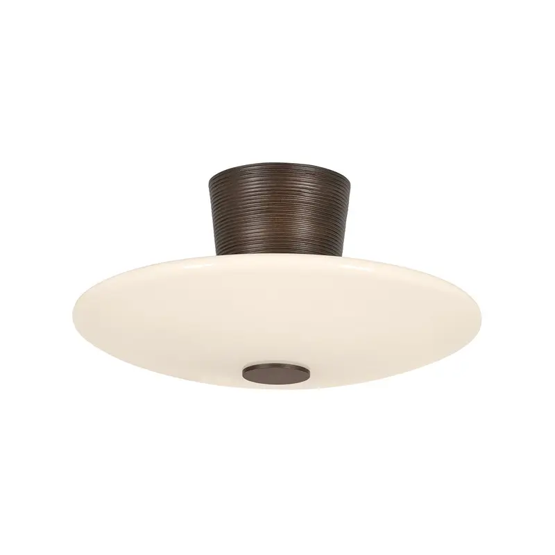 Albus LED Semi Flush Mount Bronze Leaf