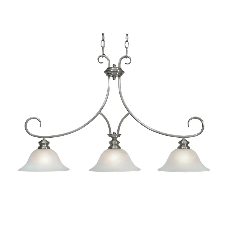 Lancaster Three Light Linear Pendant Pewter