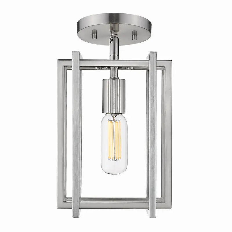 Tribeca One Light Semi-Flush Mount Pewter