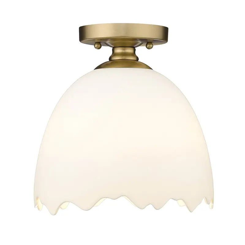 Brinkley One Light Semi-Flush Mount Brushed Champagne Brass