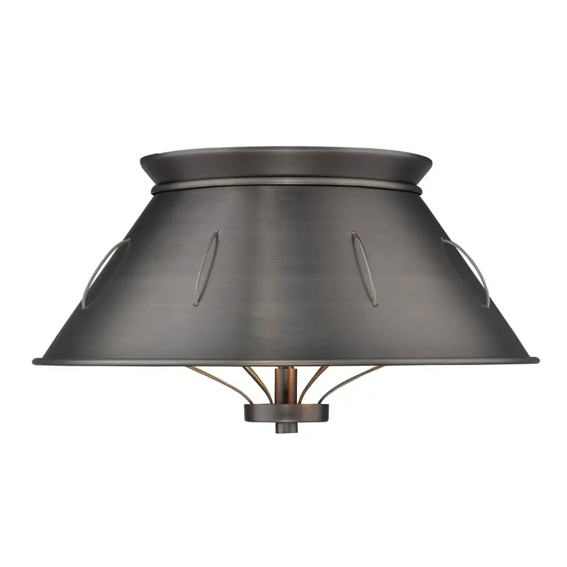 Whitaker Two Light Flush Mount Aged Steel
