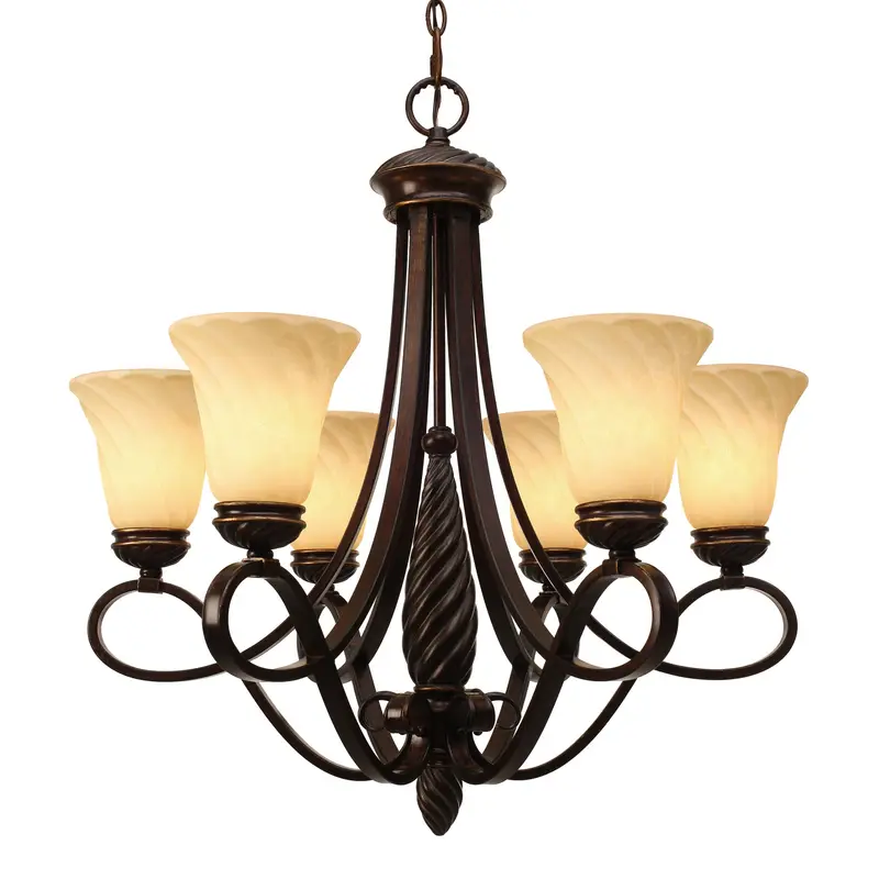Torbellino Six Light Chandelier Cordoban Bronze