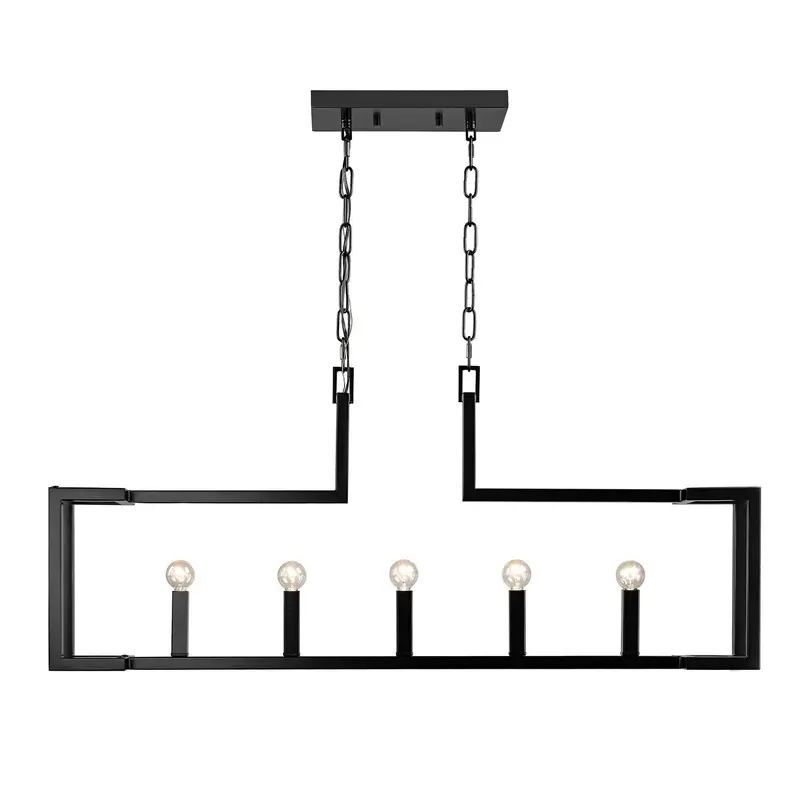 Kinsington Five Light Linear Pendant Matte Black