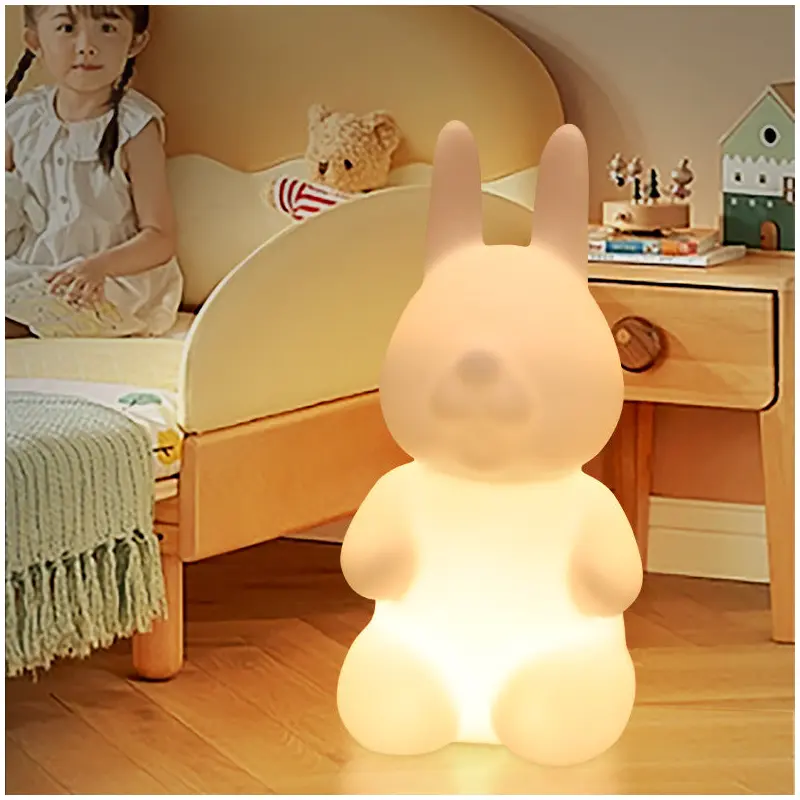 Contemporary Creative Rabbit PE Plastic LED Floor Lamp For Bedroom
