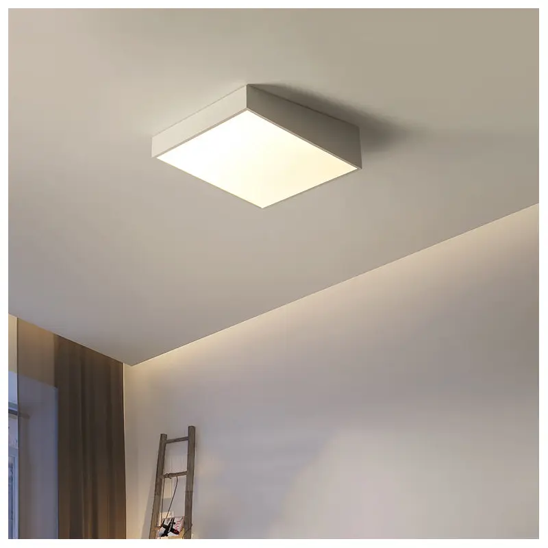 Modern Minimalist Trapezoid Iron Acrylic LED Flush-Mount Ceiling Light For Bedroom