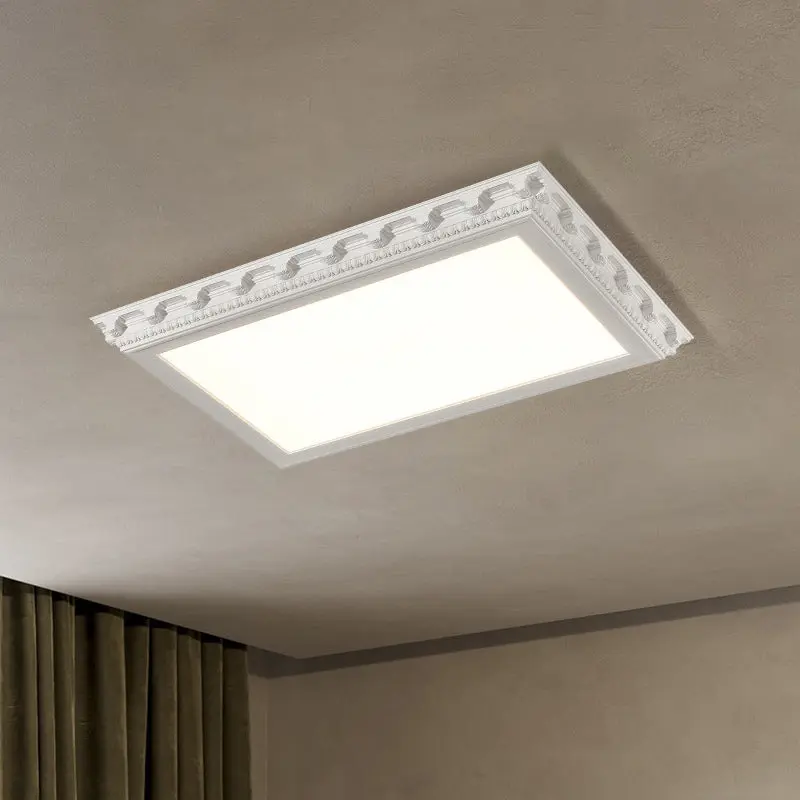 Traditional French Resin Acrylic LED Flush Mount Ceiling Light For Living Room